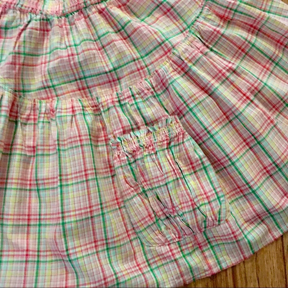 Country Road Girls Plaid Ruffle Praire Skirt Sz 10